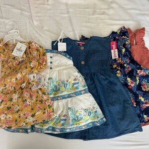 Floral and Denim Kids Dress Set